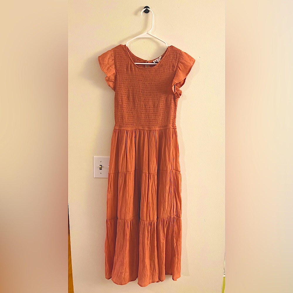 By the River Peach Dress in M